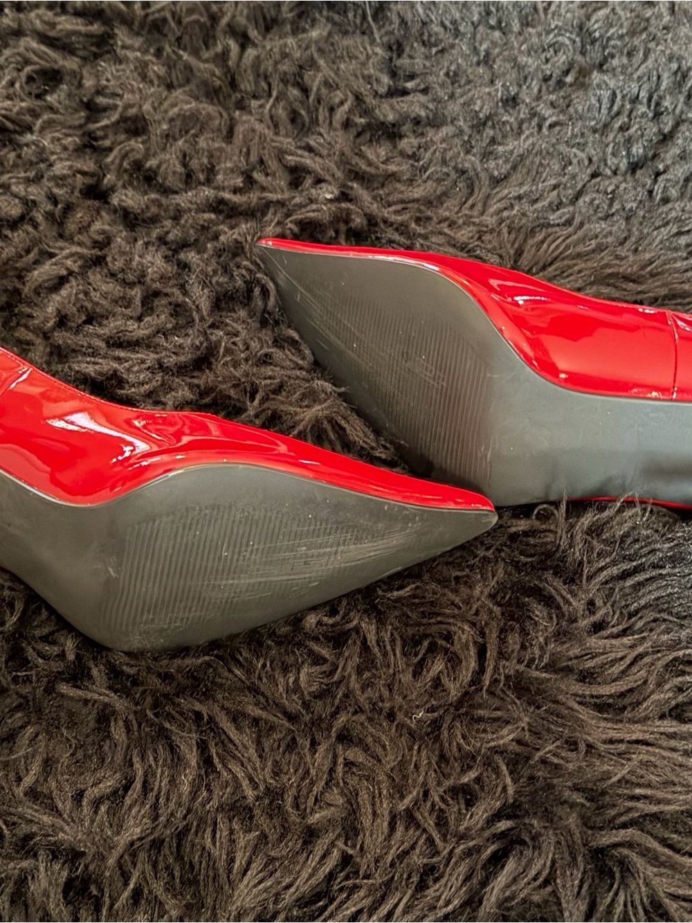 Michael Shannon Vibrant Red Patent Pointed Pumps - Picture 3 of 4